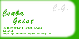 csaba geist business card